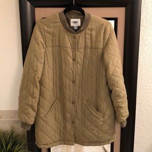 Olive Green Quilted Lightweight Jacket